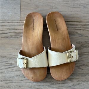 Isabel Marant Cream Leather Mules